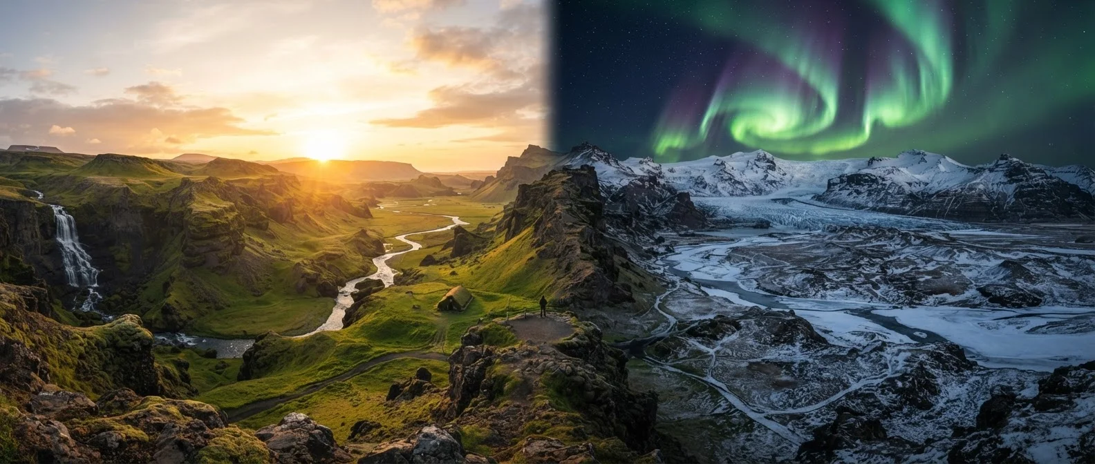 Iceland in Summer vs. Winter: Two Entirely Different Countries